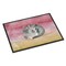 "Caroline's Treasures Sleeping Grey Cat Watercolor Doormat, 18""H x 27""W, Multicolor"